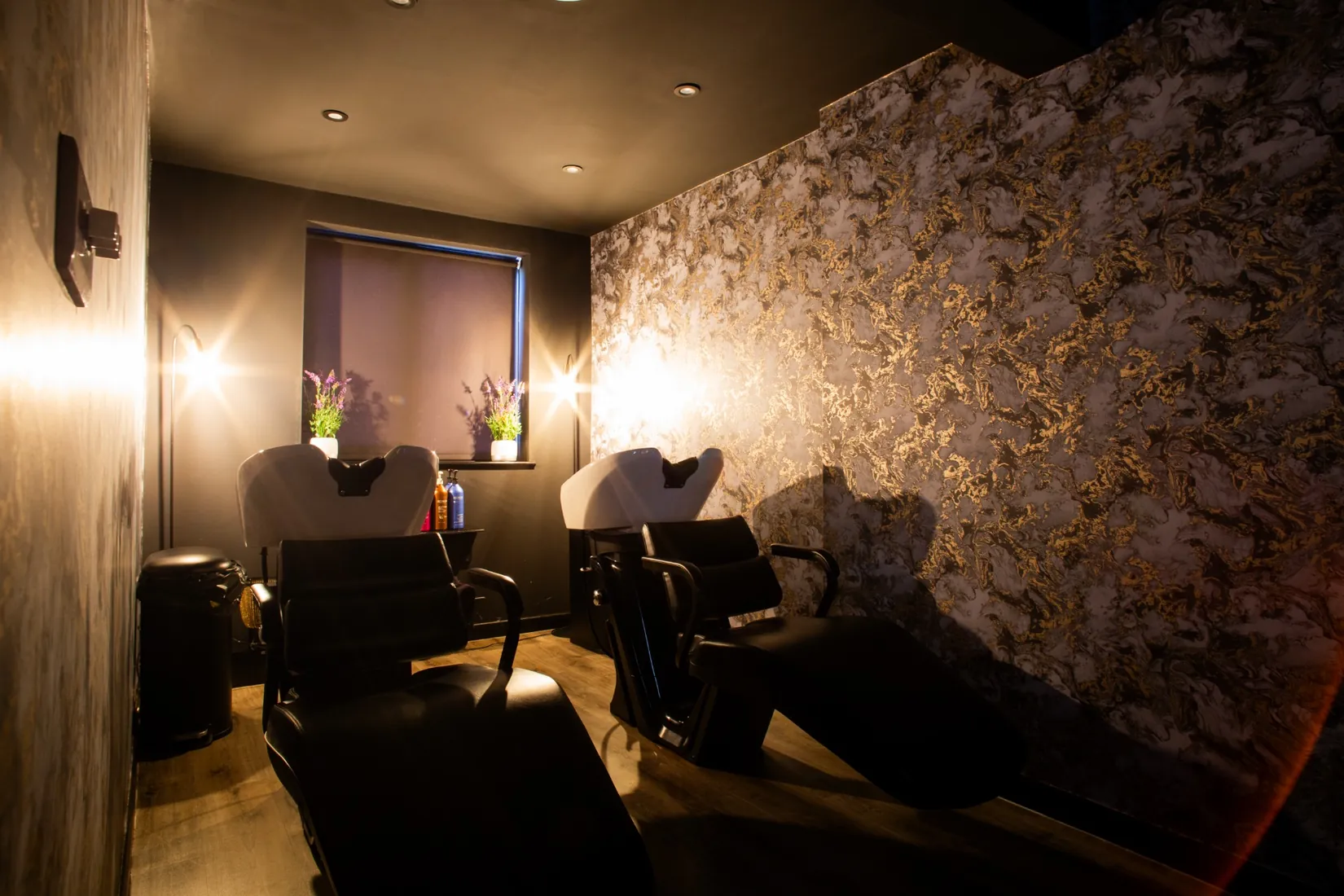 The salon wash room